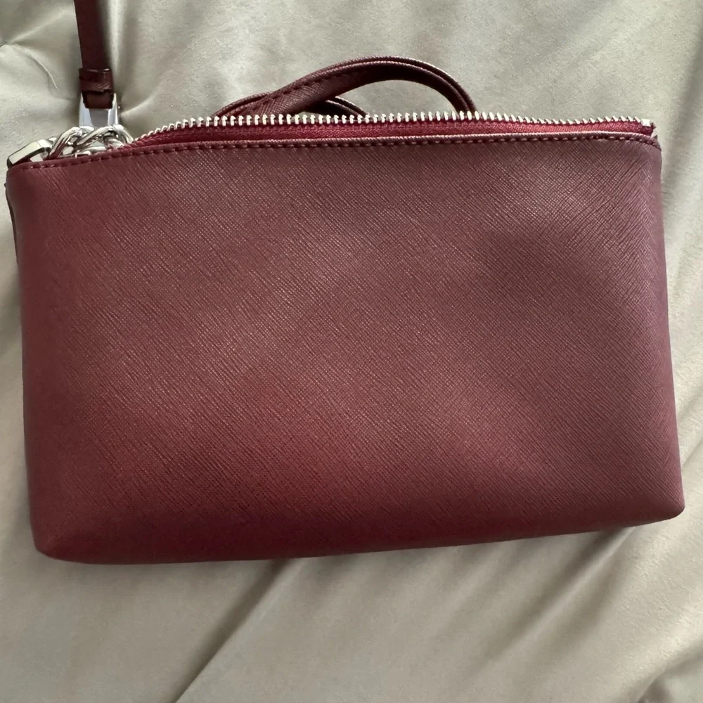 Calvin Klein Maroon Wristlet Clutch - Picture 4 of 4